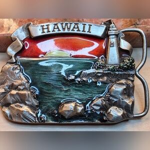 VTG 1978 Bergamot Brass Works Hawaii Lighthouse Belt Buckle T-25 RARE